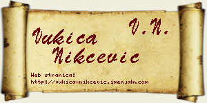 Vukica Nikčević vizit kartica